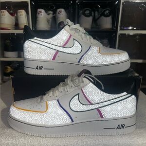 The Nike Air Force 1 Low "Day of the Dead"  
tag# CT1138-100 has box dead stock